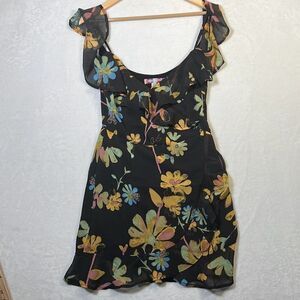 Urban outfitters Teyanna Floral Cold‎ Shoulder Mini Dress-NWT